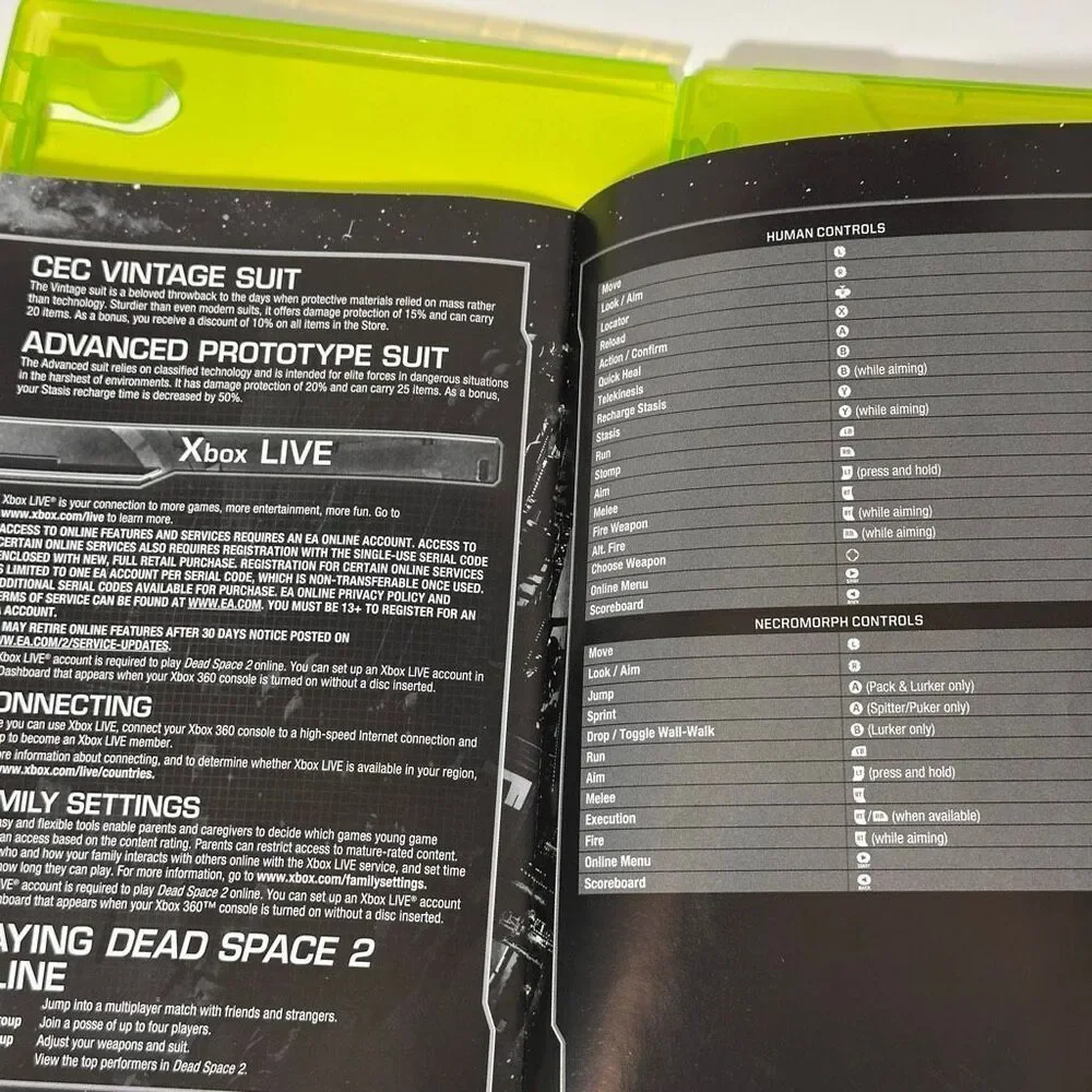 Dead Space2 Xbox 360 Game Complete with 2 Discs and Manual